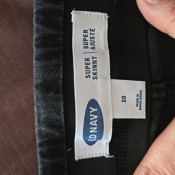 OLD NAVY black pull-on jeans. Women's sz 20. - Picture 2 of 8